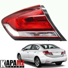 For Honda Civic Sedan 2013-2014-2015 Outer Tail Light Left Driver Rear Stop Lamp