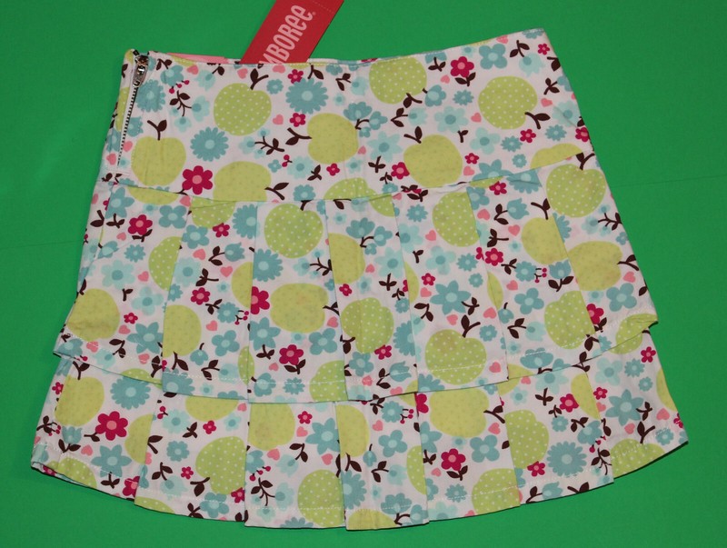 5 NWT Gymboree CANDY APPLE Flower Print Pleated SKIRT Skort AW Girls HTF