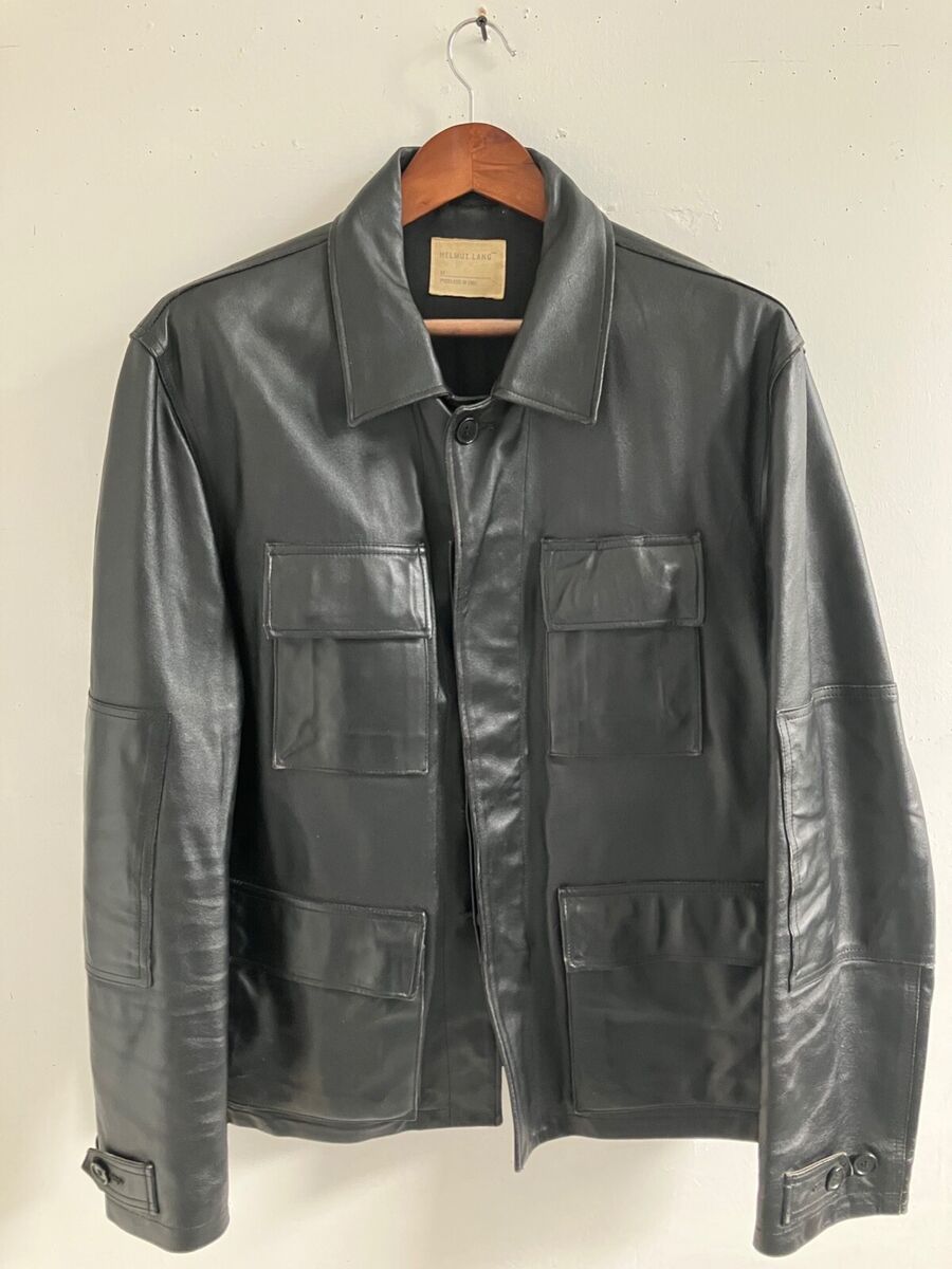 HELMUT LANG MEN'S Flight-Inspired Structured Leather Vintage HELMUT LANG MEN'S Flight-Inspired Structured Leather Vintage