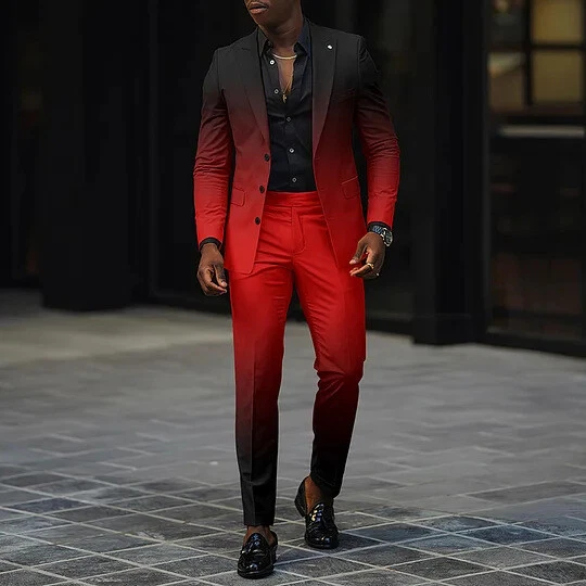 Mens 2 Piece Suit Smart Casual Classic Business Tailored Fit Office Formal Prom Mens 2 Piece Suit Smart Casual Classic Business Tailored Fit Office Formal Prom