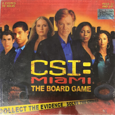 CSI MIAMI - DAS BRETTSPIEL BEWEISEN FOLGEN, DIE VERBRECHEN LÖSEN NEU VERSIEGELT
