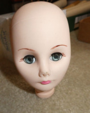 Vintage 1989 Vinyl Effanbee Girl Doll Head and Neck 4 3/4" Tall