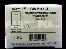 NEW Legrand CWP100-I TradeMaster Vacancy Sensor,120VAC, 0-500W, Ivory
