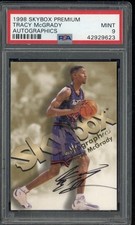1997-98 Skybox Premium Tracy McGrady (RC) Autographics Rookie Auto PSA 9