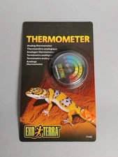 Exo Terra Thermometer Reptile Terrarium Celsius Fahrenheit Analog Thermometer