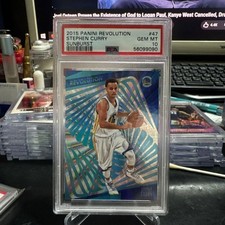 Stephen Curry 2015 Revolution Sunburst PSA10 NBA Card 24/75 Rookie. rookie card picture