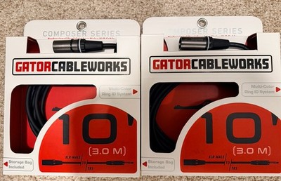 Gator Cableworks Composer Series XLR Female to TRS Male Cable - 10 foot (2 pack)