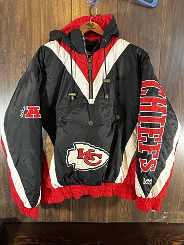 VTG 90’s Lee Sports Kansas City Chiefs Puffer Jacket Team NFL Men’s 1/4 Zip