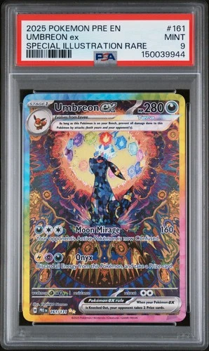2025 POKEMON PRISMATIC EVOLUTIONS SPECIAL ILLUSTRATION RARE UMBREON EX PSA 9
