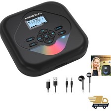 CD Player Portable,Bluetooth CD Player with Speakers,Rechargeable Player for ...