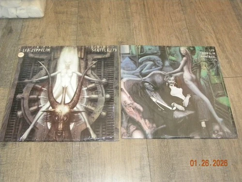 RARE Led Zeppelin Seattle 73 and Montreal 75 LP lot - original shrink 4 records