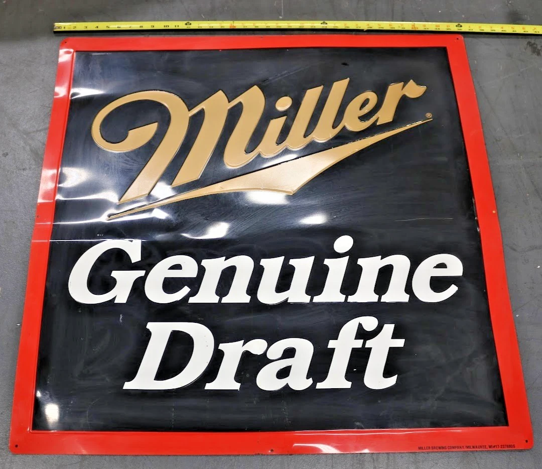 Large Beer Sign In Collectible Miller Signs & Tins | eBay