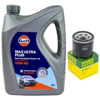 MotoröL Set Gulf Max Ultra Plus 10W-40 5 Liter + ÖLfilter FüR Dacia Nissan Juke