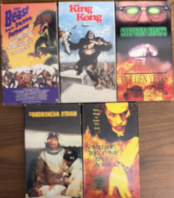 King Kong, Andromeda Strain, Beast from 20,000 Fathoms VHS Lot NTSC Horror