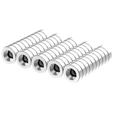AplysiaTech N52-3/8 D x 1/8" H 3/8" D x H w/ #4 countersunk hole, Silver