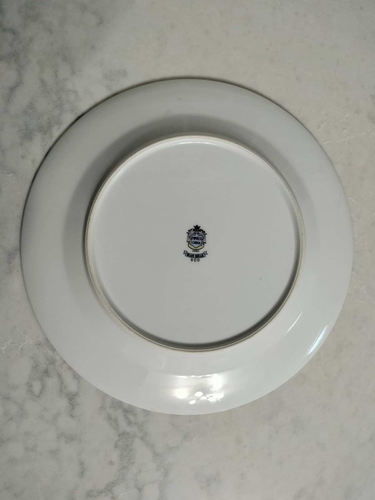 Set of 4 Empress China Blue Belle Dinner Plates ~10"