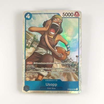 Bandai One Piece Card Game Usopp OP03-041 Super Rare Foil Rush English
