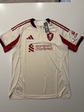 adidas Liverpool FC Authentic Away Jersey Wonder White Men L JV6488 LFC JSY AU