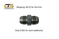 1/4" Male JIC x 1/4" Male JIC Zinc Plated Hydraulic Adapter 2403-04-04