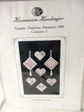 Hermanson Hardanger EXQUISITE CHRISTMAS ORNAMENTS 1999 Hardanger Pattern #3