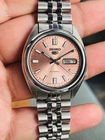 Seiko 5 Automatic 7009 Vintage Men’s Watch | Soft Pink Sunburst Dial | Japan Mad