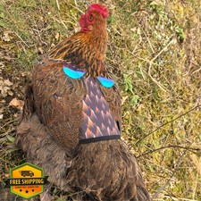 HOUGXD Chicken Saddle Adjustable Hen Apron Feather Protector Black Wings