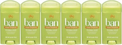 Antiperspirant Deodorant Invisible Solid Sweet Simplicity 2.6-Ounce Bottles P...