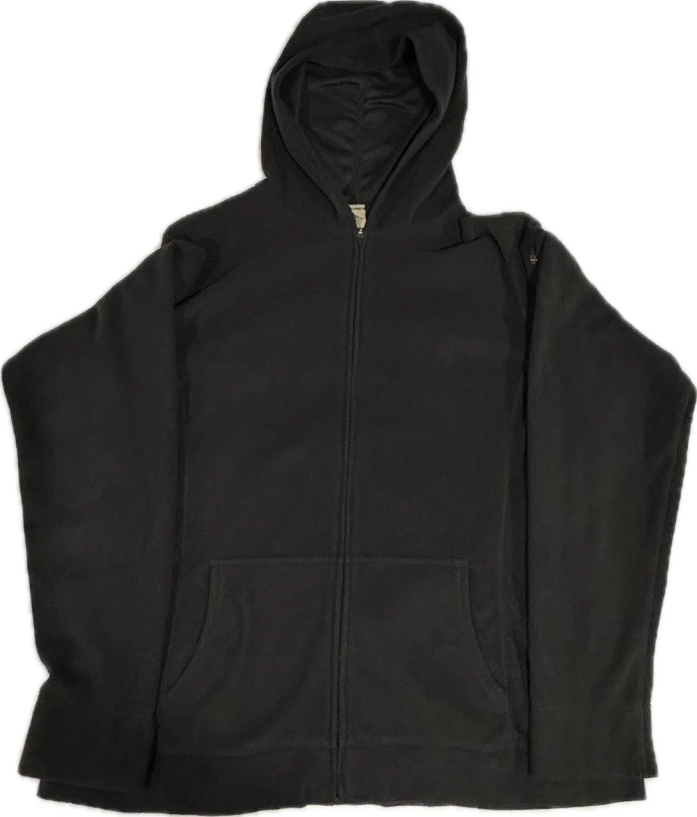 L.L.Bean Men’s XL Fleece Hoodie Jacket Black Full Zip Pockets Regular Fit