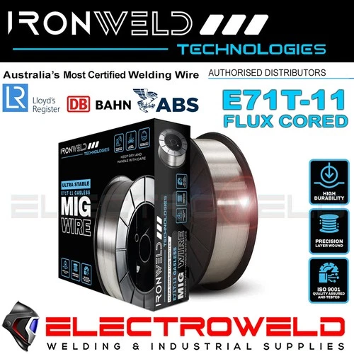 EOFY SALE | 5Kg IRONWELD E71T-11 Gasless MIG Welding Wire Flux Core Steel
