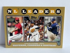 2008 Topps Series 1 Gold Border NL Leaders Valverde Cordero Hoffman 0093/2008!