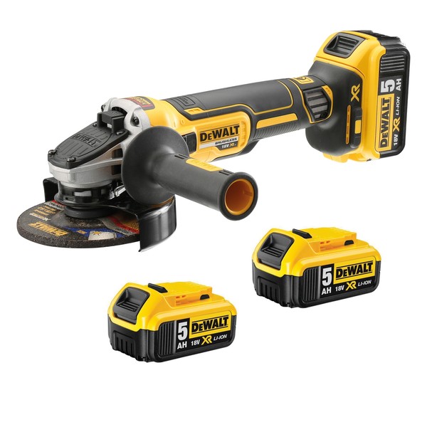 Dewalt DCG405P3-QW 18 Volt Akku-Winkelschleifer 125Mm, Inkl. 3 X 5 Ah Akkus-image