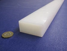 UHMW White Bar, 1.00" Thick x 2.00" Width x 48" Long