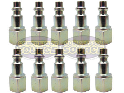 Set 10 Prevost High Quality Safety Air Coupler Plug 1/4'' Female NPT Industrial