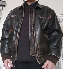 Italienische Designer-Vintage Lederjacke, guter Zustand, mit Patina, Größe M 