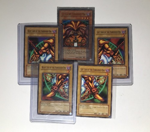 yu-gi-oh - exodia the forbidden one - full 5 card set unlimited