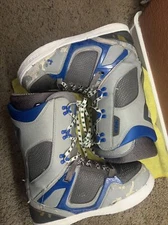 !USED! ThirtyTwo Simon Chamberlain Snowboard Boots TMTwo Size 10 Grey Blue White