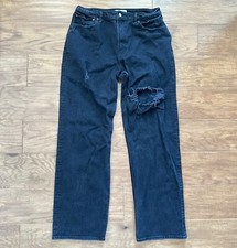 Abercrombie Fitch Jean Size 32/14L Curve Love Black The '90s Relaxed High Rise