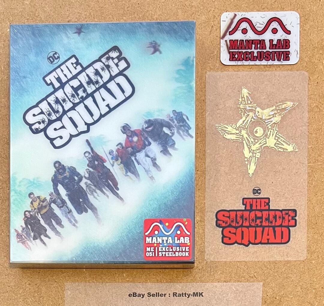 THE SUICIDE SQUAD - MANTA LAB DOUBLE LENTICULAR 4K + BLU RAY STEELBOOK - NEW
