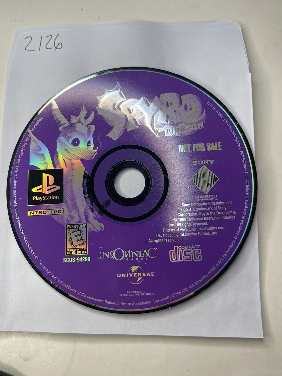 Spyro The Dragon Demo Disc Only PS1 PlayStation 1 #2126 | eBay