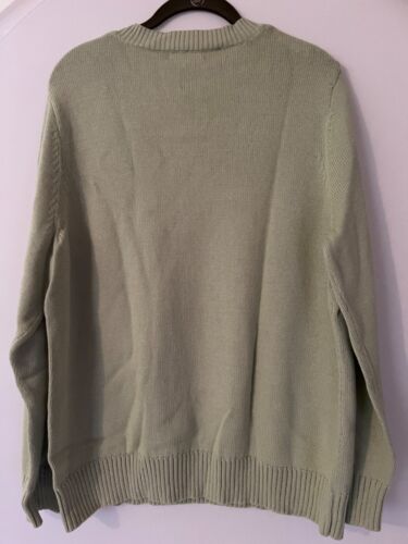 Karen Scott 2pc Sweater & Scarf women Sz 1X Cotton V-Neck L-Sleeve Pull-Over - Picture 2 of 8