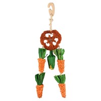 Flamingo Nagerspielzeug Karotte Multi + Luffa 32Cm - FüR Hamster & Nager