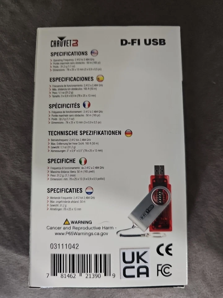 Chauvet DJ D-Fi USB Wireless Transceiver Controller For D-Fi Ready Lights - Image 2 of 4