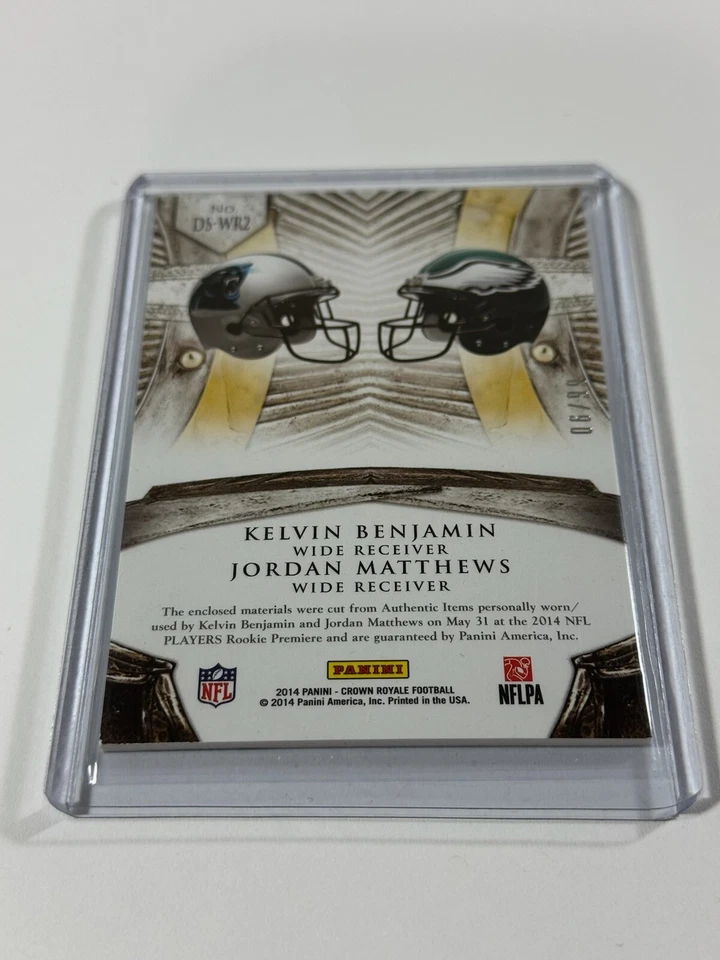 Jordan Matthews/Kelvin Benjamin 2014 Crown Royale Dual Rookie Silhouettes #DSWR2 - Image 2 of 2