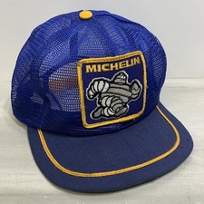 Vintage Michelin Trucker Hat Swingster Full Mesh Patch Cap Made in USA Snapback