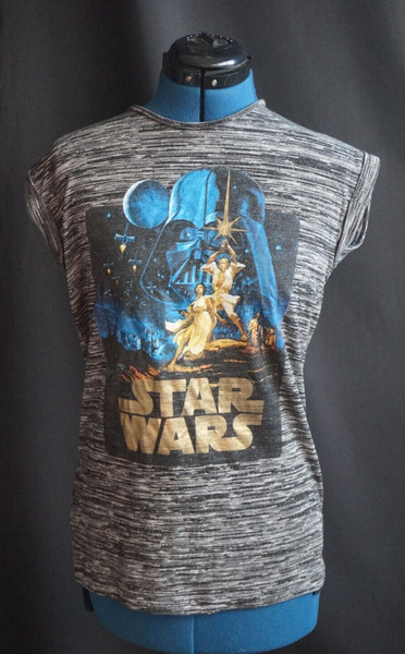 Vintage Star Wars T-Shirt Size UK 6 XS classic 1977 movie poster iv a new hope