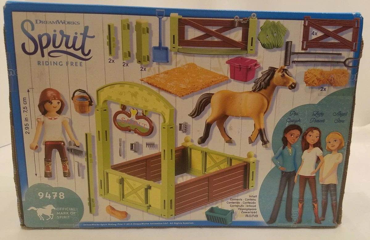 Playmobil Spirit Riding Free Lucky & Spirit w/ Horse Stall Playset #9478