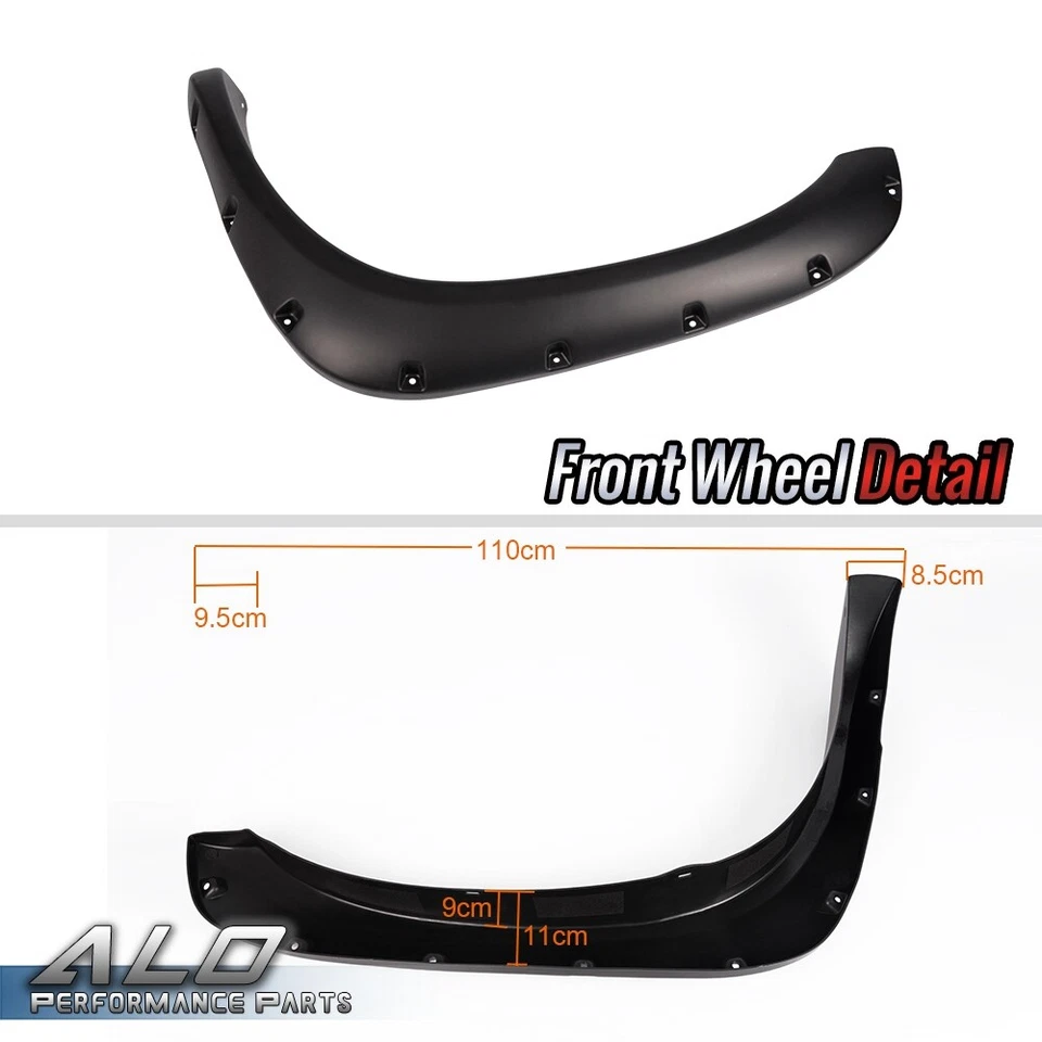 Fit For 02-08 Ram 1500 03-09 Ram 2500 3500 Pocket Bolt Rivet Fender Flares 4pcs Foto 2 de 4