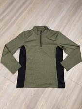 Asics Sweatshirt Men  s M 1/4 Zip Pullover Green Long Sleeve Activewear