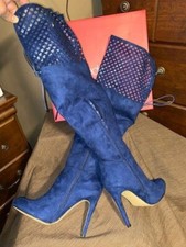 Shoedazzle "Makita" Faux Suede Over the Knee Boots, Never worn Size 7 W/ box