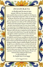 DESIDERATA Go Placidly Prayer PRINTED ON Ultra Premium GLOSSY Photo Stock